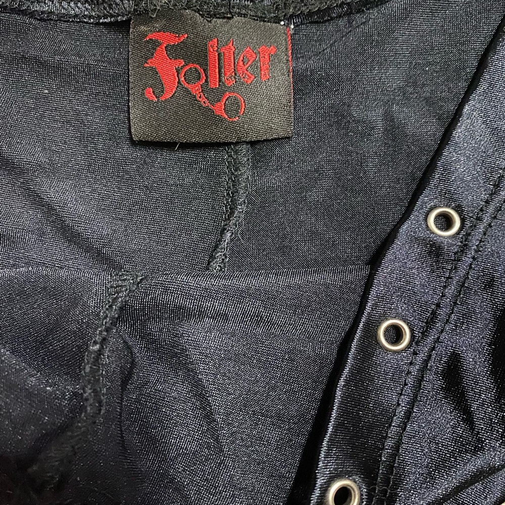 Folter Black Grommet Detail hot pants